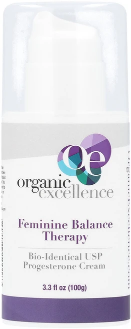 Organic Excellence 여성 밸런스 테라피 생체동일성 USP 프로게스테론 크림 100g(3.3fl oz), OrganicExcellence여성밸런스테라피생체동일성, 1개, 100g - 쿠팡