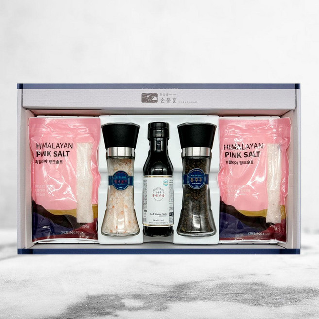 손봉훈 천일염 소금 선물세트 핑크솔트 시즈닝 5종 집들이 결혼식 답례품, 1개