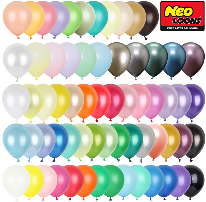 네오텍스 5인치 10인치 12인치 라운드풍선 모음, 5인치 펄, 펄 라이트그린(100p)