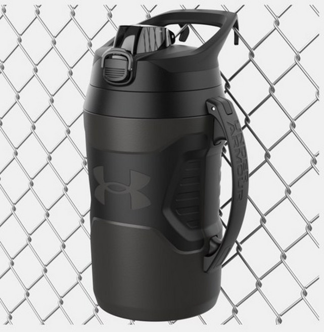 언더아머 UA 저그 헬스 보틀 텀블러 64oz 대용량 물병 아카데미 플레이메이커 남매SJ, 1개, 1.9L, Black