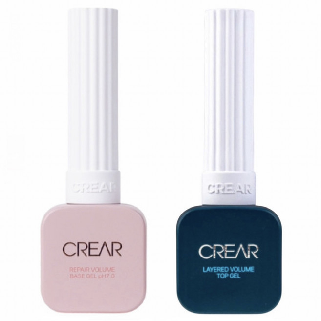 크레아 볼륨 베이스젤+탑젤 2종 기초젤네일, 1개, 20ml, 투명