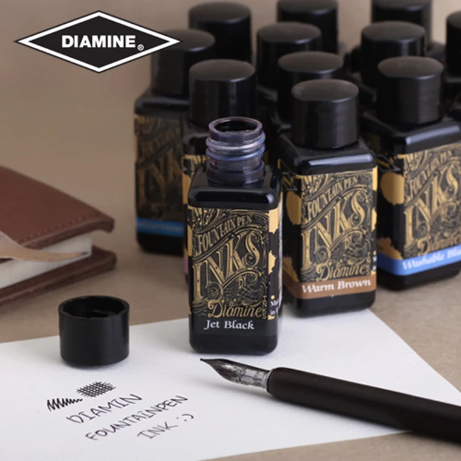디아민 만년필 베스트셀러 일반 병 잉크 30ml, 1통, 1. Onyx Black - 쿠팡