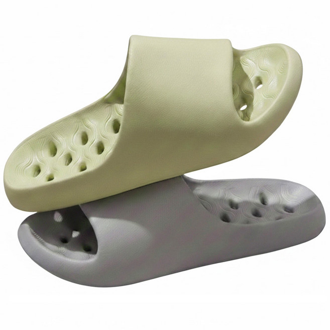 욕실화 미끄럼방지 물빠짐 20홀 3cm 두께 쿠션 욕실 슬리퍼, 그레이(남성용) 단품, 1개