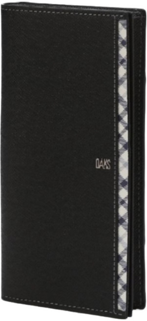 닥스 시그니쳐 체크 패턴 남성 소가죽 장지갑 (선물포장)