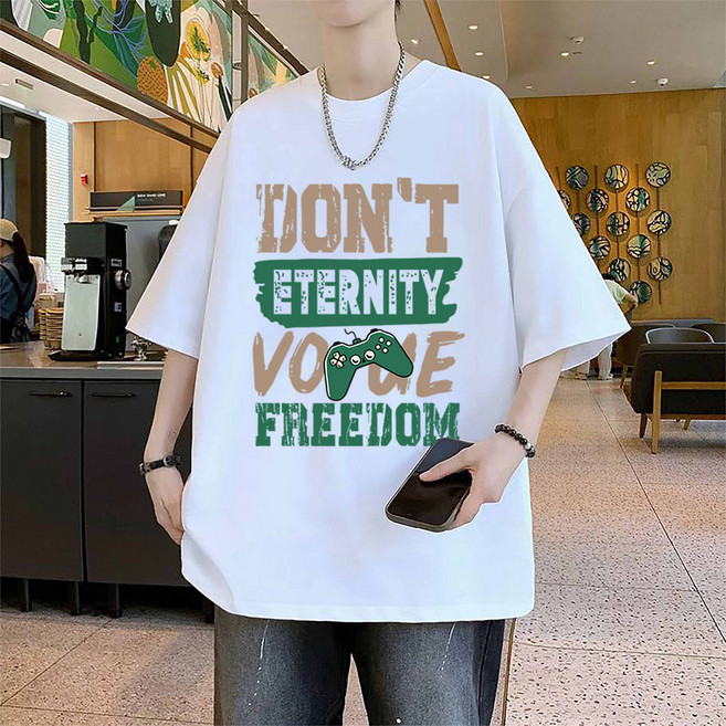 훌룰루 순면 남자 오버핏 프린팅 반팔티셔츠 패션 박스티 G3050