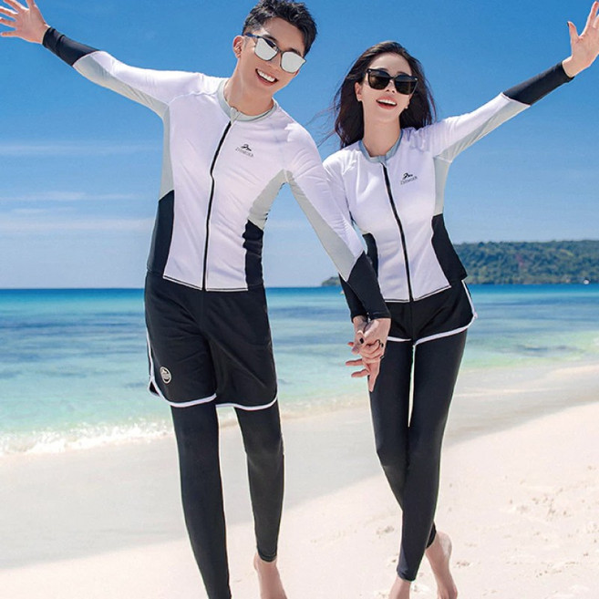 ZHIMOER 長袖泳衣 女款防曬泳衣, 女生五件組2301