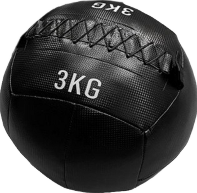 軟式藥球 健身訓練器材 核心肌群 爆發力 重量訓練 黑色 3KG, 1個
