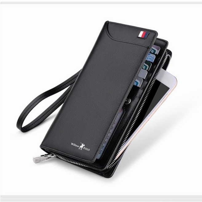 윌리엄폴로 WilliamPOLO 명품소가죽 남성지갑 남성장지갑 클러치지갑 가죽지갑 301