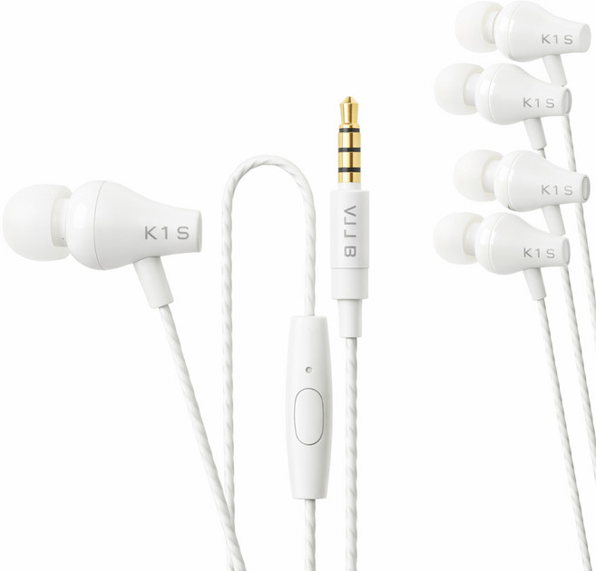 VJJB 게이밍 인이어 커널형 이어폰 K1S 1+1+1, 화이트+화이트+화이트