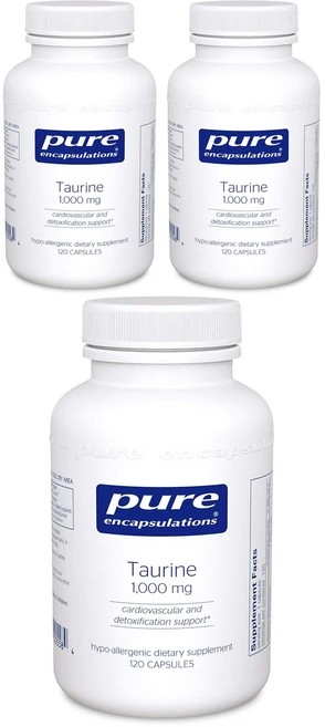퓨어인캡슐레이션 타우린 1000mg 캡슐, 120정, 3개 - 쿠팡
