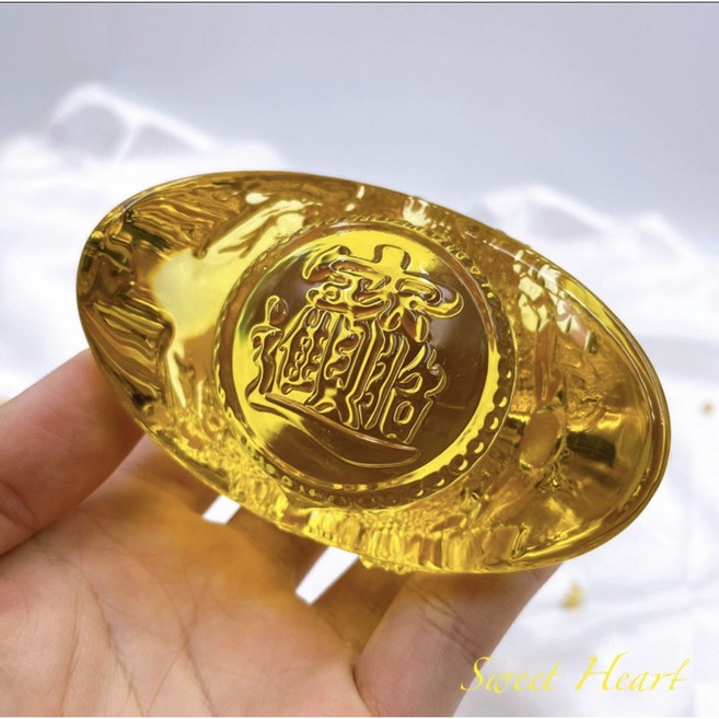 Sweet Heart 田芯 琉璃元寶 金元寶, 1個, 龍紋元寶12CM 無燈 單一入,無開光