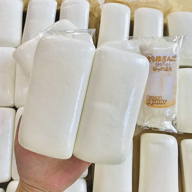 [백설기 떡 말랑이 스퀴시] 말랑 폭신 촉감 스트레스 해소 완화 힐링 소품 인테리어 장식, 1개