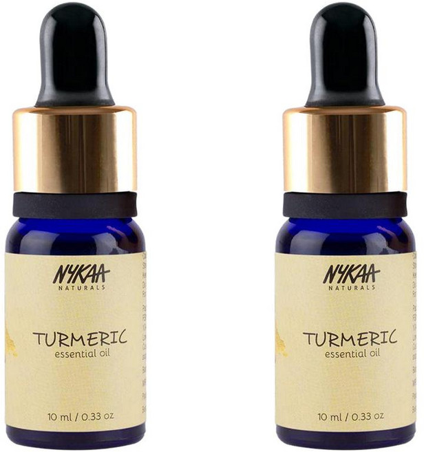 Nykaa Naturals 천연 강황 에센셜오일 10ml x2팩 For Skin Care Aromatherapy