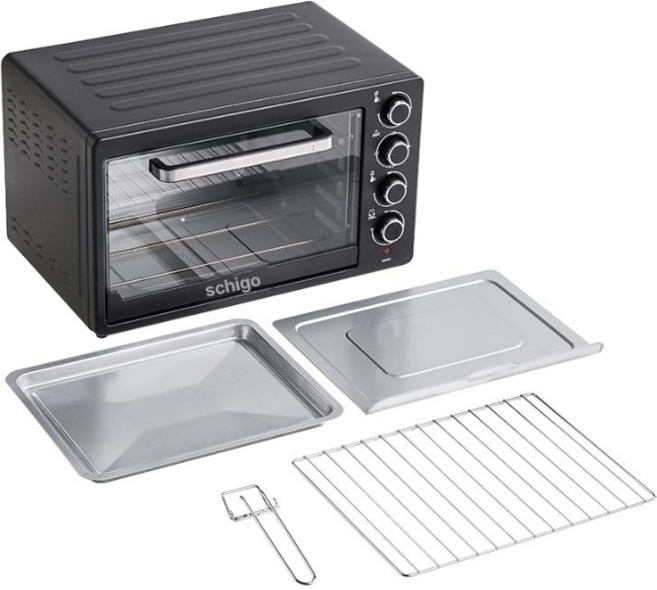 대용량 전기오븐 홈베이킹 제과제빵 컨백션 가정용 업소용 오븐기 미니 입문용, 22L 블랙 입문용, 기본 색상