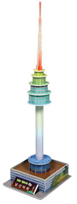 LED 남산타워 3D 입체퍼즐 종이퍼즐 랜드마크, 1세트
