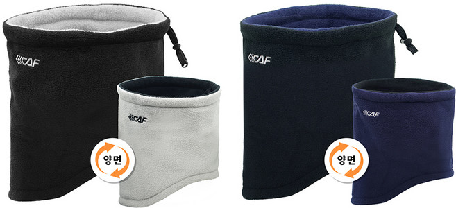 르까프 엣지 양면 넥워머, 1개, 블랙 + 그레이