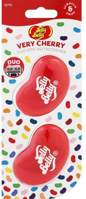 젤리 벨리 15710A 3D 젤 미니 환기구 방향제 듀오 팩 - 매우 체리, 2개 세트 (1팩), 1