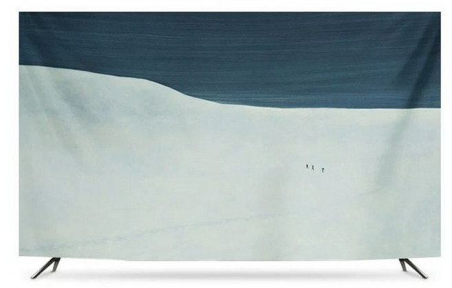 명화 티비 가리개 덮개 커버 모니터 TV 75인치 65인치 패브릭 티비, 90) 사라루지 용감한 등반-65인치, 1개