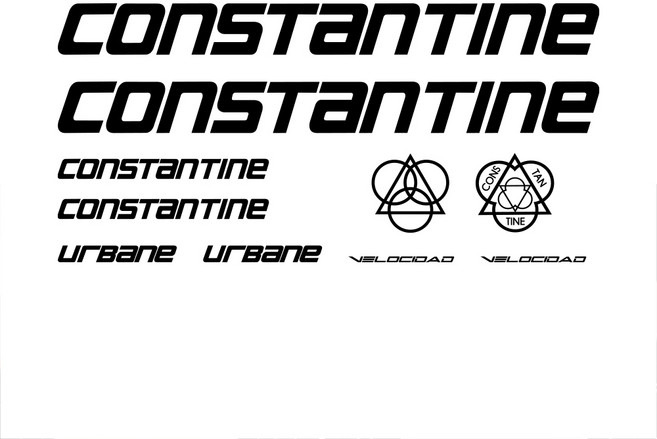 자전거 데칼 스티커 콘스탄틴 한대분 풀셋트, 1세트, 화이트