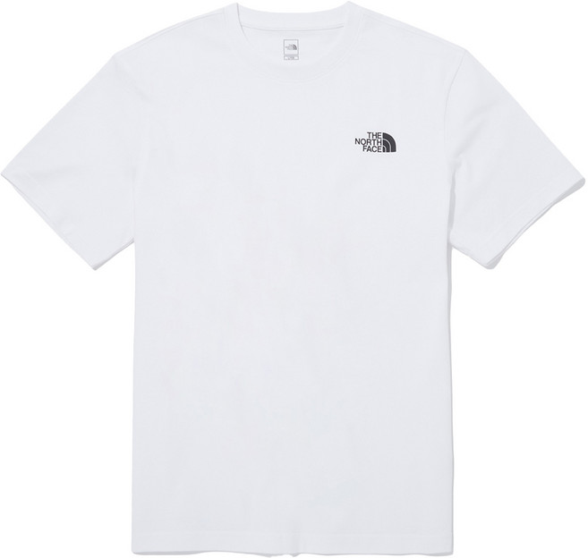 노스페이스 코튼 베이직 레귤러핏 데일리 반팔 티셔츠 화이트