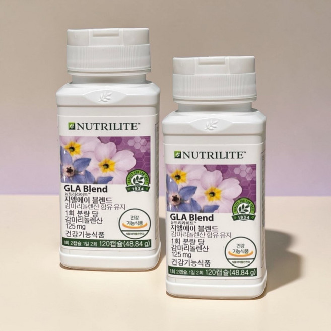 뉴트리라이트 지엘에이 블렌드 감마리놀렌산, 120정, 2개