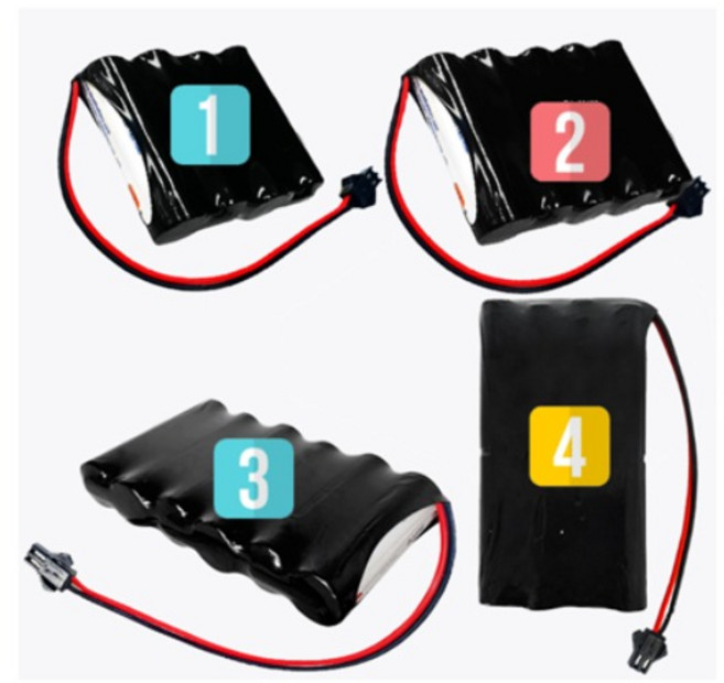 [NI-CD 충전지]RC카용 배터리 600mAh 4.8V 6V 7.2V 모음 장난감 자동차 밧데리, 9.6V, 커넥터 타이야잭 원이 검정