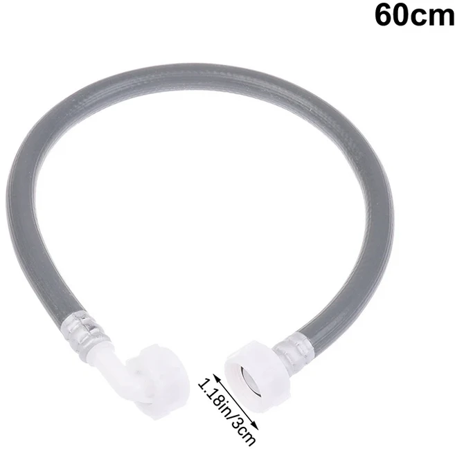 세탁기 식기 세척기 입구 파이프 급수 호스 90도 굽힘 물 입구 연결 교체 물 파이프, 02 60CM