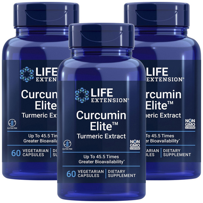 라이프익스텐션 커큐민 엘리트 베지테리언 캡슐, 60정, 3개