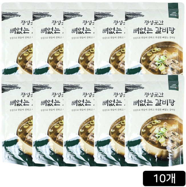 정성곳간 뼈없는 갈비탕, 800g, 10세트