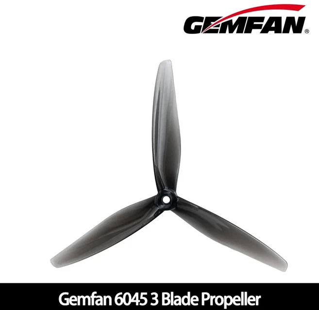 2쌍의 Gemfan 허리케인 프로펠러6045 6인치 7050 7인치-3-블레이드 PC 멀티로터 FPV 프리스타일 장거리 드론 DIY 부품용, [02] 6045 Gray, 02 6045 Gray