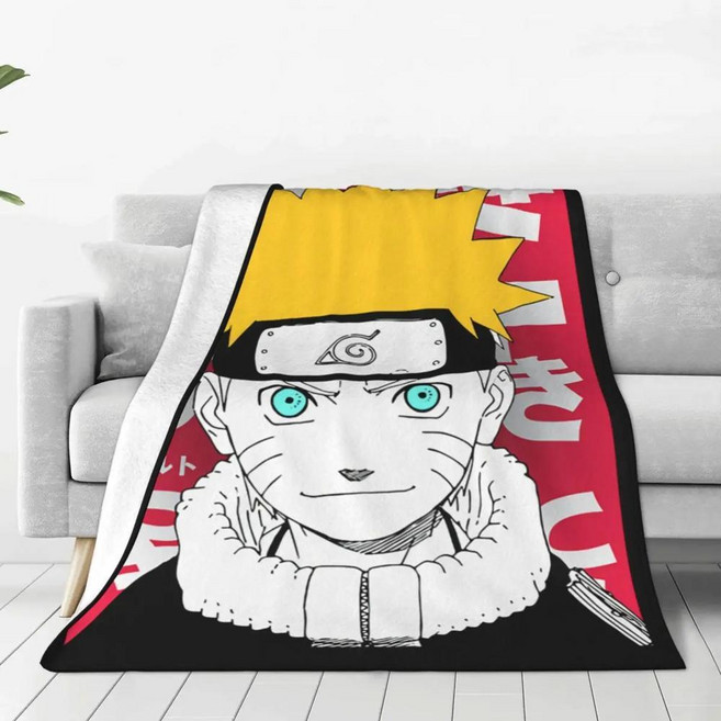 울트라 소프트 양털 아카츠키 붉은 구름 애니메이션 만화 담요 침실 자동차 소파 이불 플란넬, 1개, 색상: 17. 12 / 크기: C. 125x100cm