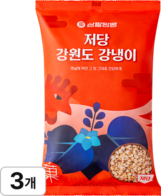 삼팔당땡 저당 강원도 강냉이, 200g, 3개