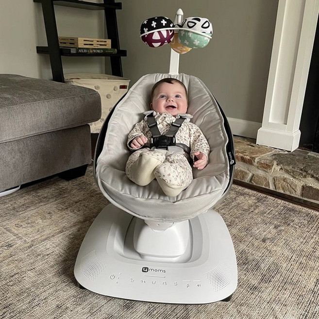 포맘스 전동 스마트바운서 아기요람 블루투스 육아 출산선물, 그레이, 1개
