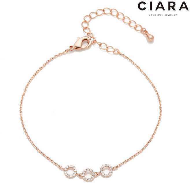 CIARA 14K Trentino 쓰리휠 팔찌(GoldPlated)