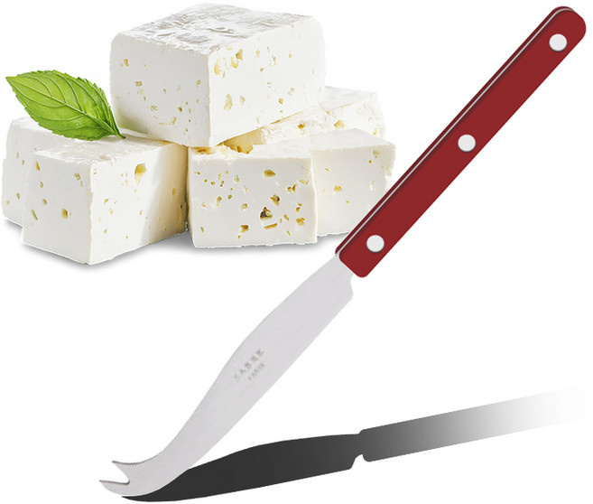 [트리니체] 사브르 비스트로 샤이니/빈티지 솔리드 치즈나이프, 1개, 버건디