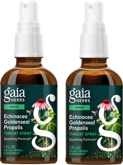 가이아 허브 목 프로폴리스 스프레이 30ml GAIA HERBS THROAT SPRAY 1 FL OZ, 2개 - 쿠팡