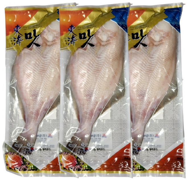 동해그린피쉬 제천 황기 가자미 400gx3팩, 400g, 3개