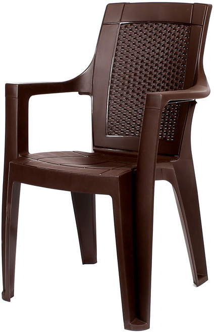 지오리빙 라탄 플라스틱의자, 라탄팔걸이(브라운)