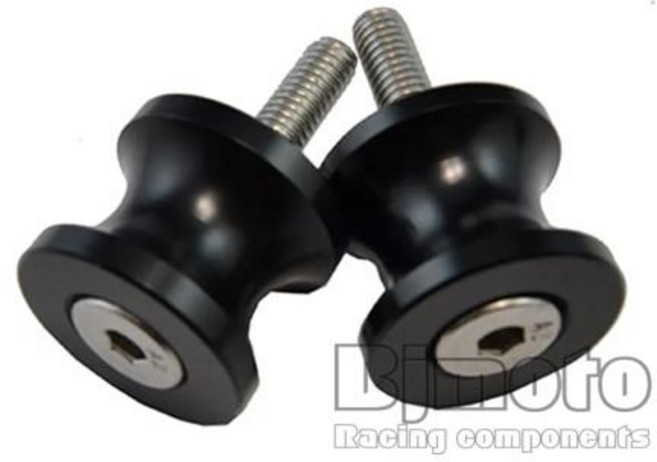 M6 M8 M10 스윙암 스풀 슬라이더 스탠드 나사 BMW S 1000 R RR 750 스즈키 GSXR600 GSXR750 GSXR1000 오토바이 액세서리, 6mm Black Spools, 1개