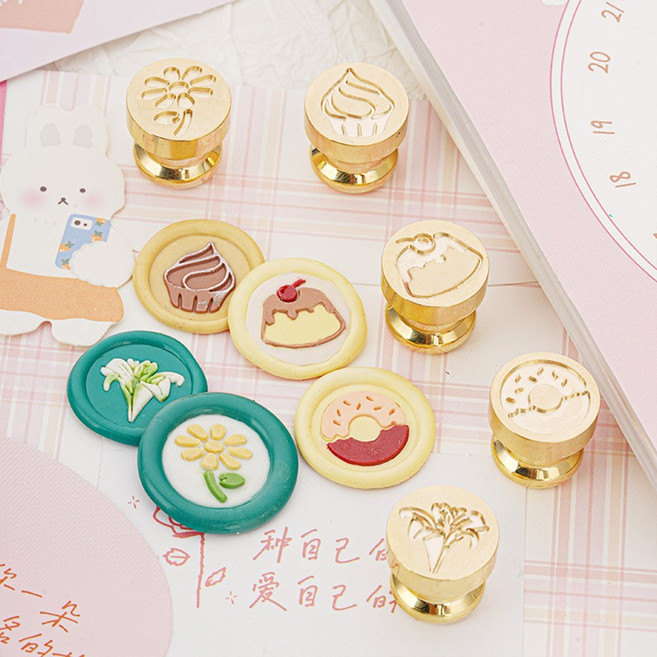 캔디바 인장 들꽃 실링왁스 3D 씰링 스탬프 헤드 16종, 6.벚꽃A (SW-1367)