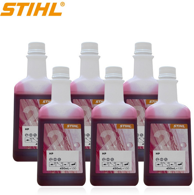 STIHL 스틸 2행정 2싸이클오일 6개묶음 스틸오일 450ml 독일생산정품 식물성오일 혼합비율50:1, 1개
