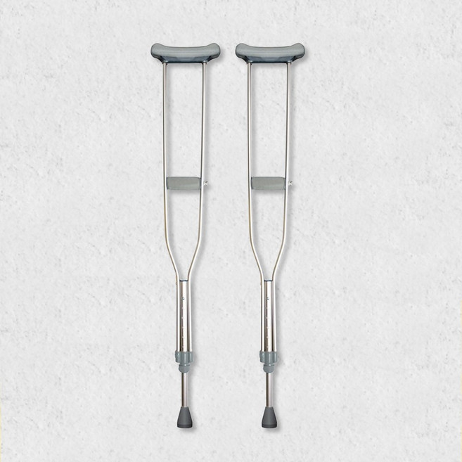 알루미늄 목발 2개 한세트 길이조절 미끄럼방지 보조기, 1세트