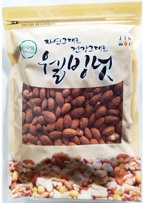 진원 웰빙넛 아몬드 500g 구운아몬드 무염아몬드, 1개