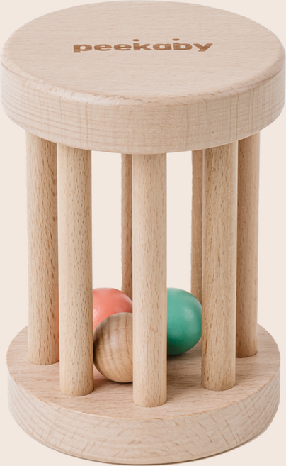 피카비 롤링드럼 대근육 원목장난감 네발기기, 1개, 원목