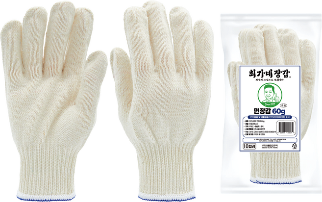 최가네장갑 고급 면장갑 60g 100켤레 작업장갑, 100세트