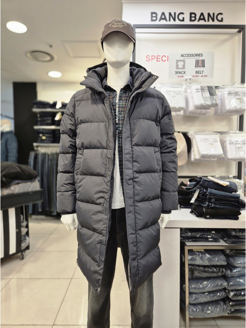 뱅뱅 겨울 적극추천 초특가 64% 세일!!! 남성 거위 솜털 후드 탈부착 롱패딩 점퍼 NUL868
