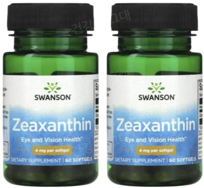 스완슨 제아잔틴 4mg, 2팩, 60정 - 쿠팡