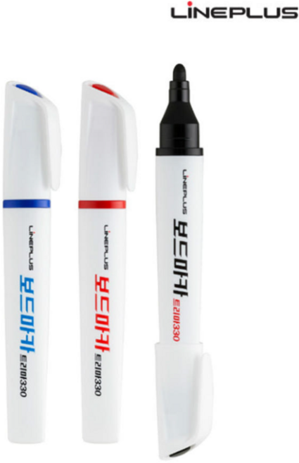 라인플러스 트리마 330 보드마카, 1팩, 블랙+블루+레드