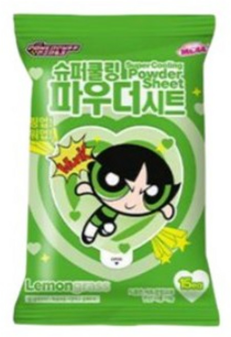 MS44 슈퍼 쿨링 파우더 시트 15매 레몬그라스, 87g, 1개