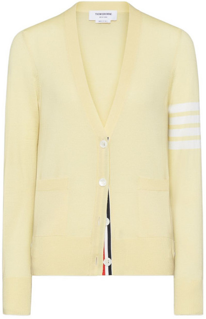 톰 브라운 4 바 소매 디테일 가디건